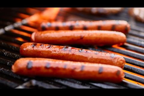 wieners on grill