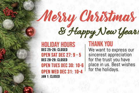 Holiday Hours