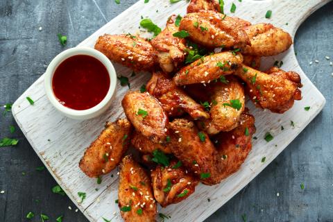 prepared chicken wings