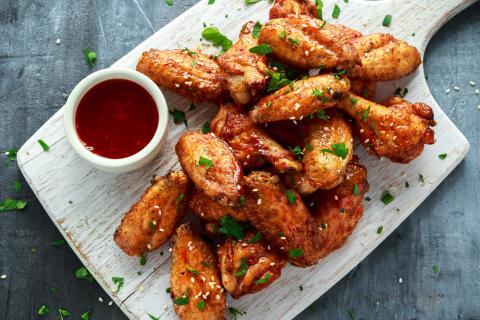 prepared chicken wings