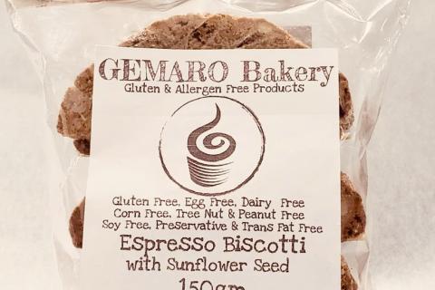 Biscotti, Espresso & sunflower seed "Gemaro"