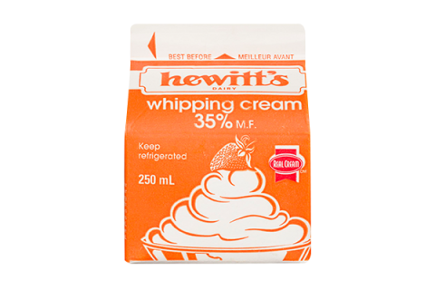 250 ml carton of whipping cream
