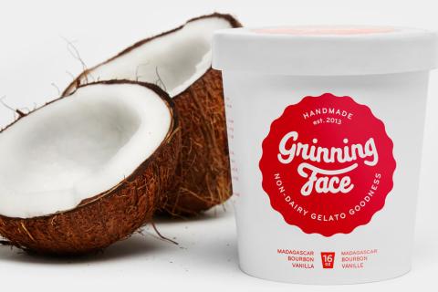 grinning face ice cream