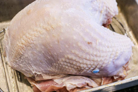 turkey breast (double) with bone and skin